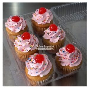 Cupcakes frambuesa (6 unidades)